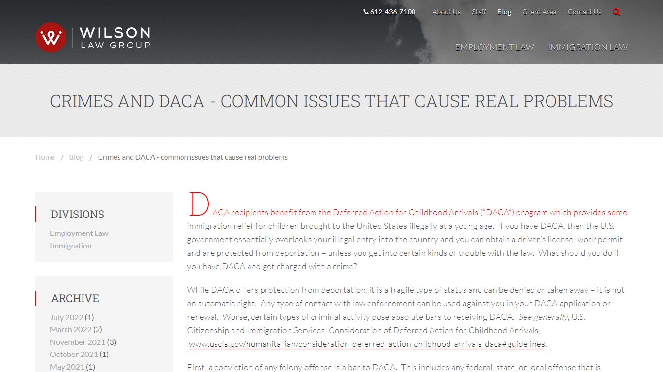 Crimes and DACA - common issues that cause real problems ...